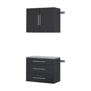 Prepac HangUps 30-in W x 72-in H Wood Composite Black Wall-mount Utility Storage Cabinet T726918625