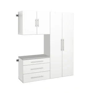 Prepac HangUps 60-in W x 72-in H Wood Composite White Wall-mount Utility Storage Cabinet