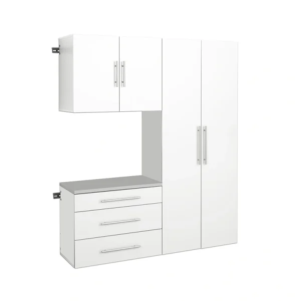 Prepac HangUps 60-in W x 72-in H Wood Composite White Wall-mount Utility Storage Cabinet