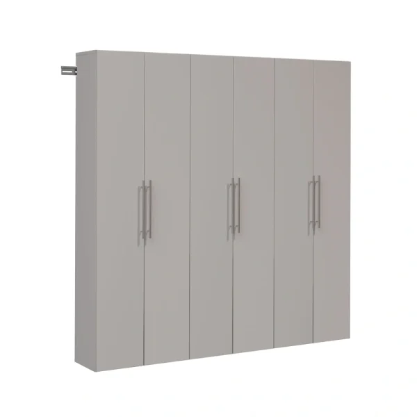Prepac HangUps 72-in W x 72-in H Wood Composite Light Gray Wall-mount Utility Storage Cabinet