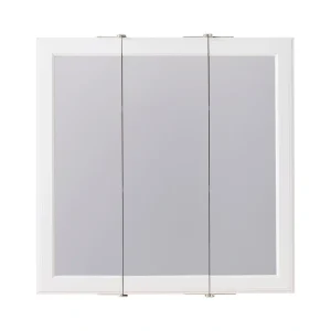 Project Source 24.25-in x 24-in Surface Mount White Mirrored Medicine Cabinet