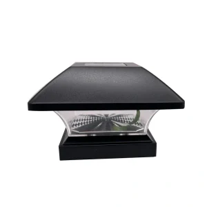 Project Source 4-in x 4-in 5-Lumen Black Solar LED Outdoor Post Cap Light (2800 K)