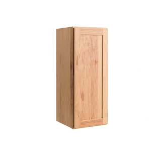 Project Source Branson 12-in W x 30-in H x 12-in D Hickory Wall Fully Assembled Cabinet (Recessed Panel Shaker Door Style)