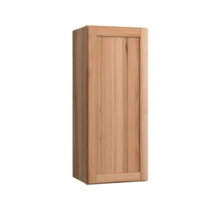 Project Source Branson 15-in W x 36-in H x 12-in D Hickory Wall Fully Assembled Cabinet (Recessed Panel Shaker Door Style)
