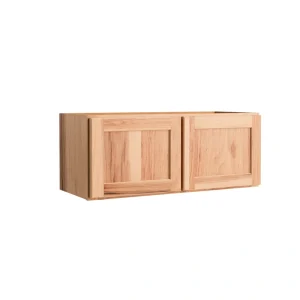 Project Source Branson 30-in W x 12-in H x 12-in D Hickory Wall Fully Assembled Cabinet (Recessed Panel Shaker Door Style)