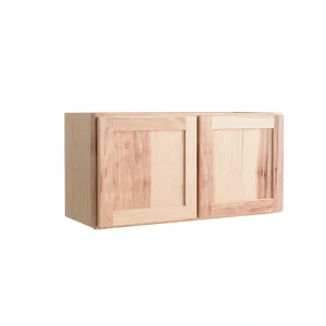 Project Source Branson 30-in W x 15-in H x 12-in D Hickory Wall Fully Assembled Cabinet (Recessed Panel Shaker Door Style)