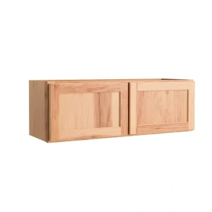 Project Source Branson 36-in W x 12-in H x 12-in D Hickory Wall Fully Assembled Cabinet (Recessed Panel Shaker Door Style)