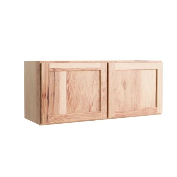Project Source Branson 36-in W x 15-in H x 12-in D Hickory Wall Fully Assembled Cabinet (Recessed Panel Shaker Door Style)