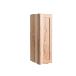 Project Source Branson 9-in W x 30-in H x 12-in D Hickory Wall Fully Assembled Cabinet (Recessed Panel Shaker Door Style)