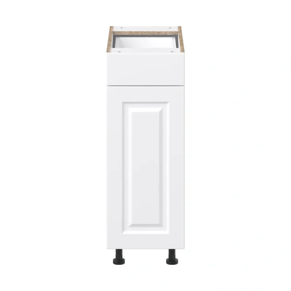 Project Source Cheyenne White 12-in W x 34.5-in H x 24.56-in D White 1-Drawer Base Ready To Assemble Cabinet (Raised Panel Square Style)
