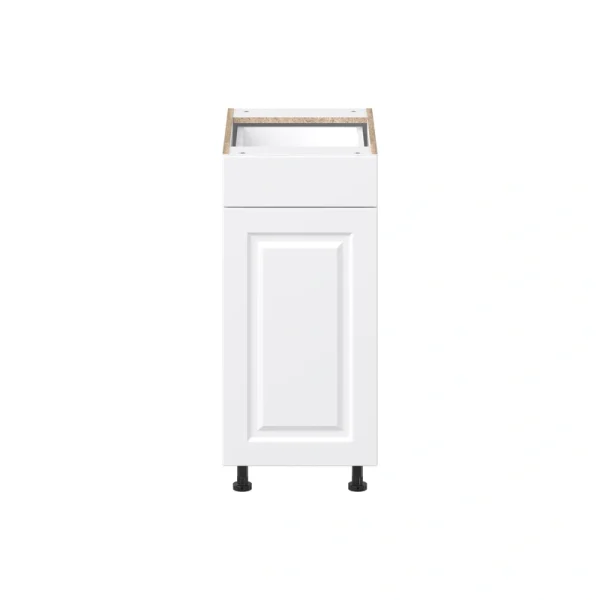 Project Source Cheyenne White 15-in W x 34.5-in H x 24.56-in D White 1-Drawer Base Ready To Assemble Cabinet (Raised Panel Square Style)