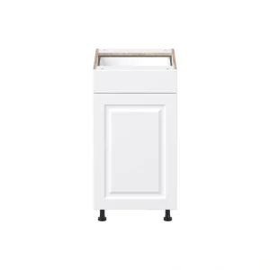 Project Source Cheyenne White 18-in W x 34.5-in H x 24.56-in D White 1-Drawer Base Ready To Assemble Cabinet (Raised Panel Square Style)