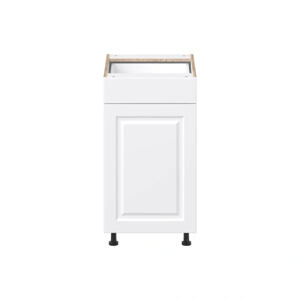 Project Source Cheyenne White 18-in W x 34.5-in H x 24.56-in D White 1-Drawer Base Ready To Assemble Cabinet (Raised Panel Square Style)