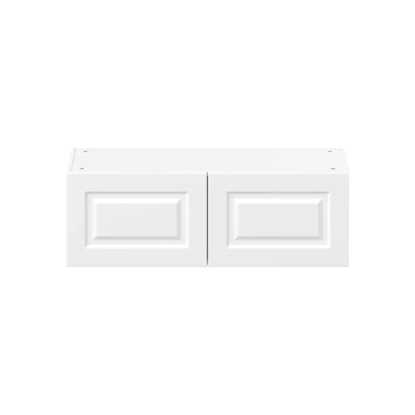 Project Source Cheyenne White 36-in W x 12-in H x 12.56-in D White Wall Ready To Assemble Cabinet (Raised Panel Square Door Style)