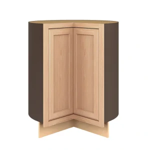 Project Source Oak Brook 36-in W x 35-in H x 23.75-in D Natural Unfinished Oak Lazy Susan Corner Base Fully Assembled Cabinet (Flat Panel Square Style)
