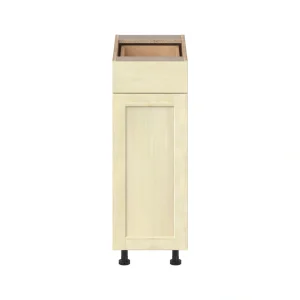 Project Source Omaha Unfinished 12-in W x 34.5-in H x 24.5-in D Unfinished Poplar 1-Drawer Base Ready To Assemble Cabinet (Recessed Panel Shaker Style)
