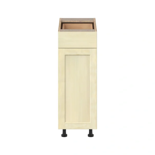 Project Source Omaha Unfinished 12-in W x 34.5-in H x 24.5-in D Unfinished Poplar 1-Drawer Base Ready To Assemble Cabinet (Recessed Panel Shaker Style)