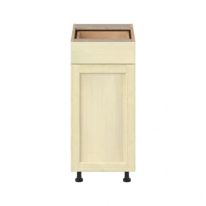 Project Source Omaha Unfinished 15-in W x 34.5-in H x 24.5-in D Unfinished Poplar 1-Drawer Base Ready To Assemble Cabinet (Recessed Panel Shaker Style)