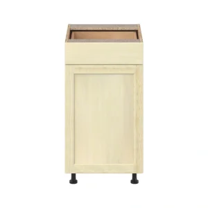 Project Source Omaha Unfinished 18-in W x 34.5-in H x 24.5-in D Unfinished Poplar 1-Drawer Base Ready To Assemble Cabinet (Recessed Panel Shaker Style)