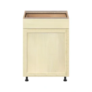 Project Source Omaha Unfinished 24-in W x 34.5-in H x 24.5-in D Unfinished Poplar 1-Drawer Base Ready To Assemble Cabinet (Recessed Panel Shaker Style)