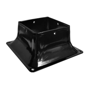 Pylex Black Steel Post Connector for 4×4 Deck Posts – Increase Strength and Stability – 5 Pack