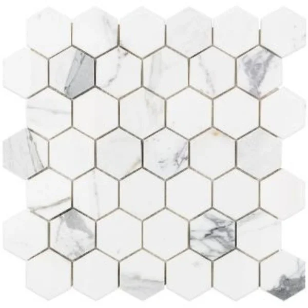 Ragno USA Titus Hills Calacatta 12 x 11 Ceramic Mosaic Tile T726943408