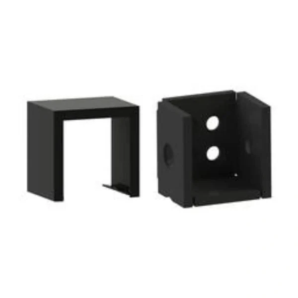 RELIABILT 0.5-in x 0.5-in Black Sand Steel Rail Bracket