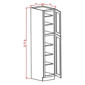RELIABILT 24-in W x 96-in H Mdf White Freestanding Utility Storage Cabinet T726918513