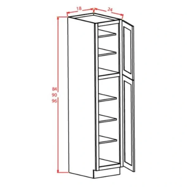 RELIABILT 24-in W x 96-in H Mdf White Freestanding Utility Storage Cabinet T726918513