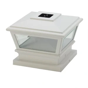 RELIABILT 4-in x 4-in 5-Lumen White Solar LED Outdoor Post Cap Light (5000 K)