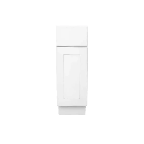 RELIABILT Fairplay 12-in W x 34.5-in H x 24-in D White 1-Drawer Base Ready To Assemble Plywood Cabinet (Recessed Panel Shaker Door Style)
