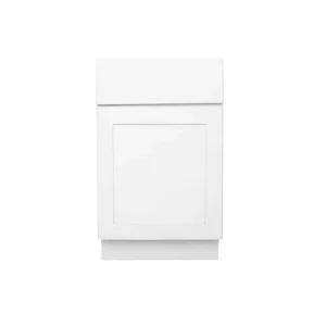RELIABILT Fairplay 21-in W x 34.5-in H x 24-in D White 1-Drawer Base Ready To Assemble Plywood Cabinet (Recessed Panel Shaker Door Style)