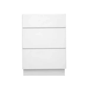 RELIABILT Fairplay 24-in W x 34.5-in H x 24-in D White 3-Drawers Base Ready To Assemble Plywood Cabinet (Flat Panel Style)