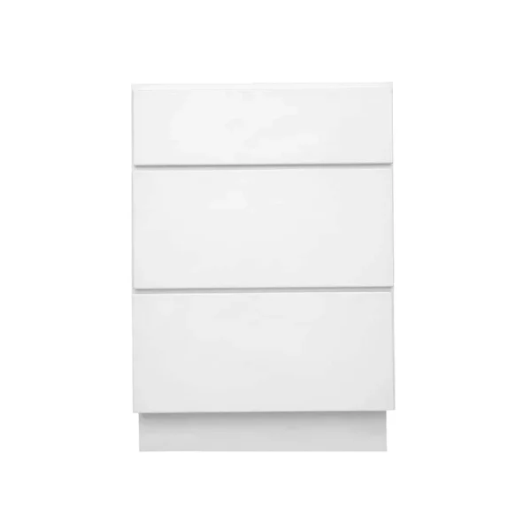 RELIABILT Fairplay 24-in W x 34.5-in H x 24-in D White 3-Drawers Base Ready To Assemble Plywood Cabinet (Flat Panel Style)