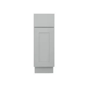 RELIABILT Overlake 12-in W x 34.5-in H x 24-in D Gray 1-Drawer Base Ready To Assemble Plywood Cabinet (Recessed Panel Shaker Door Style)