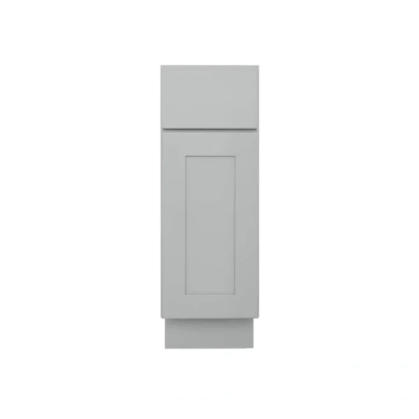 RELIABILT Overlake 12-in W x 34.5-in H x 24-in D Gray 1-Drawer Base Ready To Assemble Plywood Cabinet (Recessed Panel Shaker Door Style)