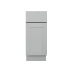 RELIABILT Overlake 15-in W x 34.5-in H x 24-in D Gray 1-Drawer Base Ready To Assemble Plywood Cabinet (Recessed Panel Shaker Door Style)