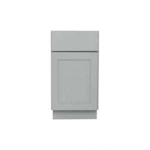 RELIABILT Overlake 18-in W x 34.5-in H x 24-in D Gray 1-Drawer Pull-out Wastebasket Base Ready To Assemble Plywood Cabinet (Recessed Panel Shaker Style)