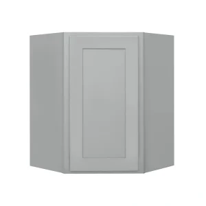 RELIABILT Overlake 24-in W x 36-in H x 24-in D Gray Diagonal Corner Wall Ready To Assemble Plywood Cabinet (Recessed Panel Shaker Style)