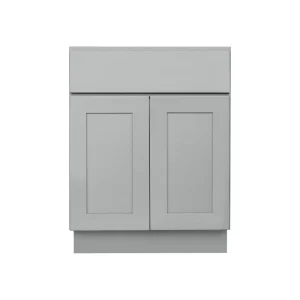 RELIABILT Overlake 27-in W x 34.5-in H x 24-in D Gray 1-Drawer Base Ready To Assemble Plywood Cabinet (Recessed Panel Shaker Door Style)
