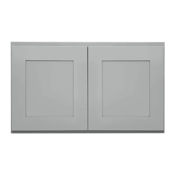 RELIABILT Overlake 30-in W x 18-in H x 12-in D Gray Wall Ready To Assemble Plywood Cabinet (Recessed Panel Shaker Door Style)