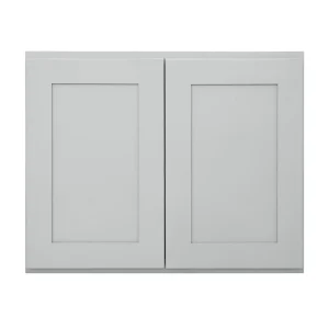 RELIABILT Overlake 30-in W x 24-in H x 12-in D Gray Wall Ready To Assemble Plywood Cabinet (Recessed Panel Shaker Door Style)