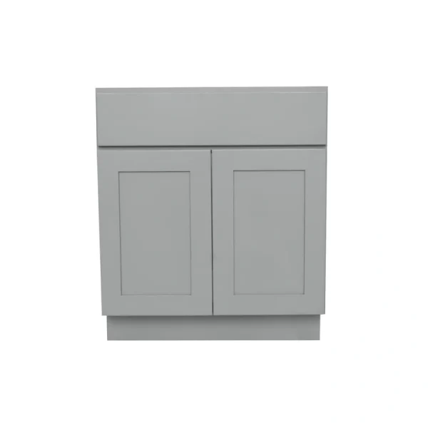 RELIABILT Overlake 36-in W x 34.5-in H x 24-in D Gray Sink Base Ready To Assemble Plywood Cabinet (Recessed Panel Shaker Style)