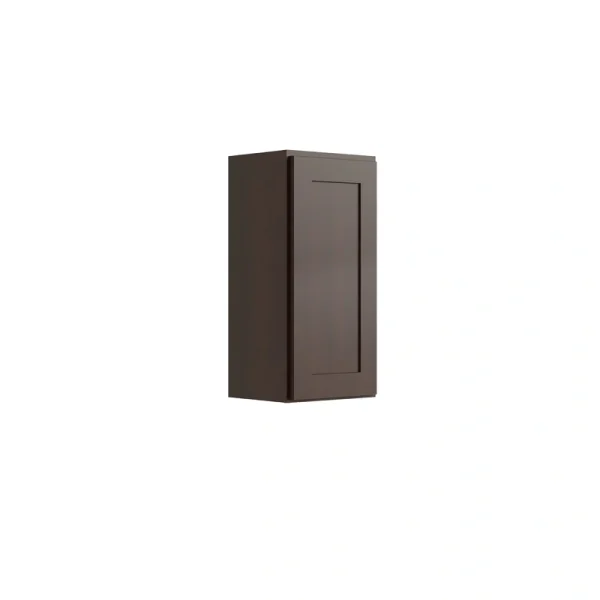 RELIABILT Parkstone 12-in W x 30-in H x 12-in D Espresso Wall Fully Assembled Plywood Cabinet (Shaker Door Style) T726918561