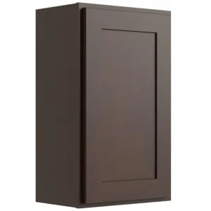 RELIABILT Parkstone 18-in W x 30-in H x 12-in D Espresso Wall Fully Assembled Plywood Cabinet (Shaker Door Style) T726918351