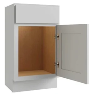 RELIABILT Parkstone 18-in W x 34.5-in H x 24-in D Grey 1-Drawer Base Fully Assembled Plywood Cabinet (Flat Panel Shaker Style) T726918347