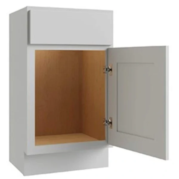 RELIABILT Parkstone 18-in W x 34.5-in H x 24-in D Grey 1-Drawer Base Fully Assembled Plywood Cabinet (Flat Panel Shaker Style) T726918347