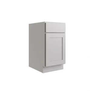 RELIABILT Parkstone 18-in W x 34.5-in H x 24-in D Grey 1-Drawer Base Fully Assembled Plywood Cabinet (Flat Panel Shaker Style) T726918341