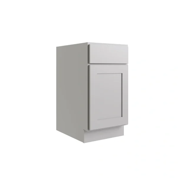 RELIABILT Parkstone 18-in W x 34.5-in H x 24-in D Grey 1-Drawer Base Fully Assembled Plywood Cabinet (Flat Panel Shaker Style) T726918341
