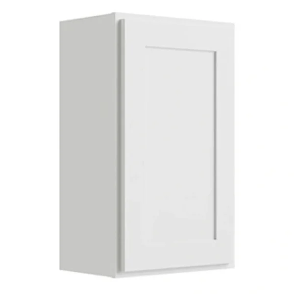 RELIABILT Parkstone 18-in W x 42-in H x 12-in D White Wall Fully Assembled Plywood Cabinet (Shaker Door Style) T726918339
